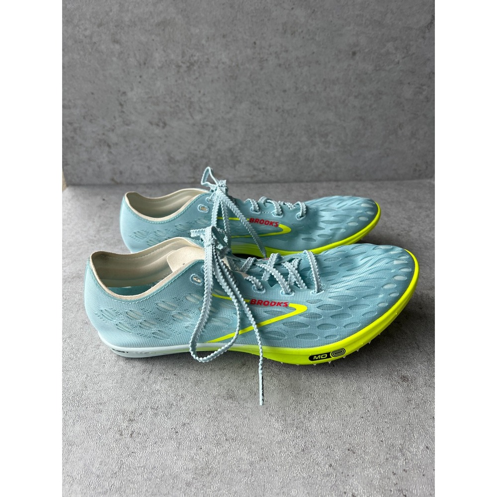 New Brooks ELMN8 7 Size Men 9 Women‎ 10.5 Running Track Field Spikes Blue Yellow